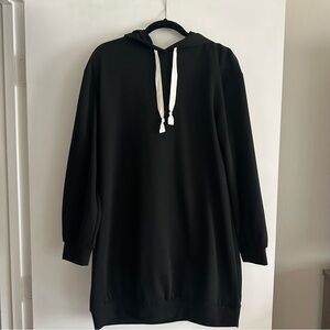 NWOT Saturday Sunday by anthropologie Black Hoodie Sweatshirt dress